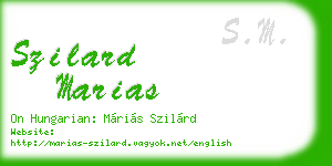 szilard marias business card