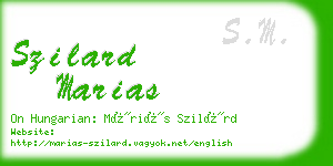 szilard marias business card